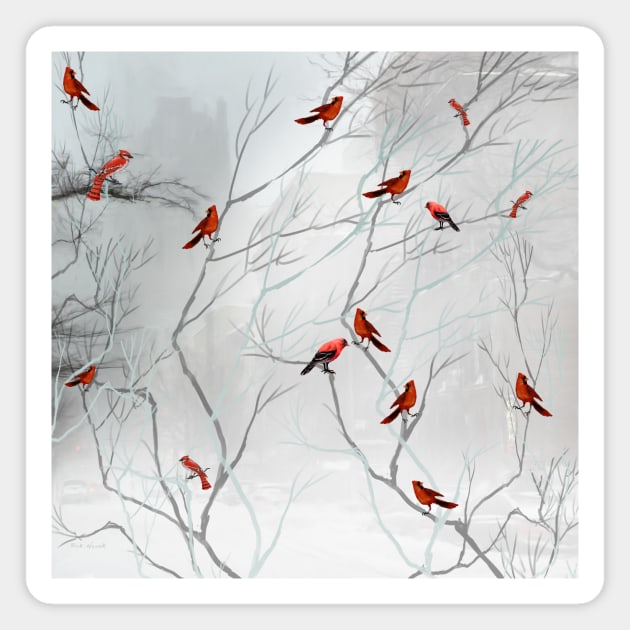 Erica's Cardinals Magnet by PeggyNovak